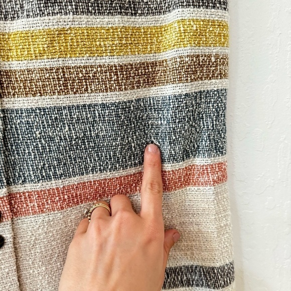 Madewell Texture and Thread Multicolor Cotton Cap Sleeve Mini Dress S - Picture 5 of 11